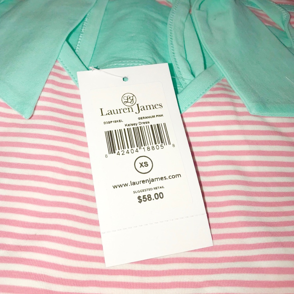 NWT Lauren James Kelsey Dress | Geranium Pink | XS - Picture 5 of 5